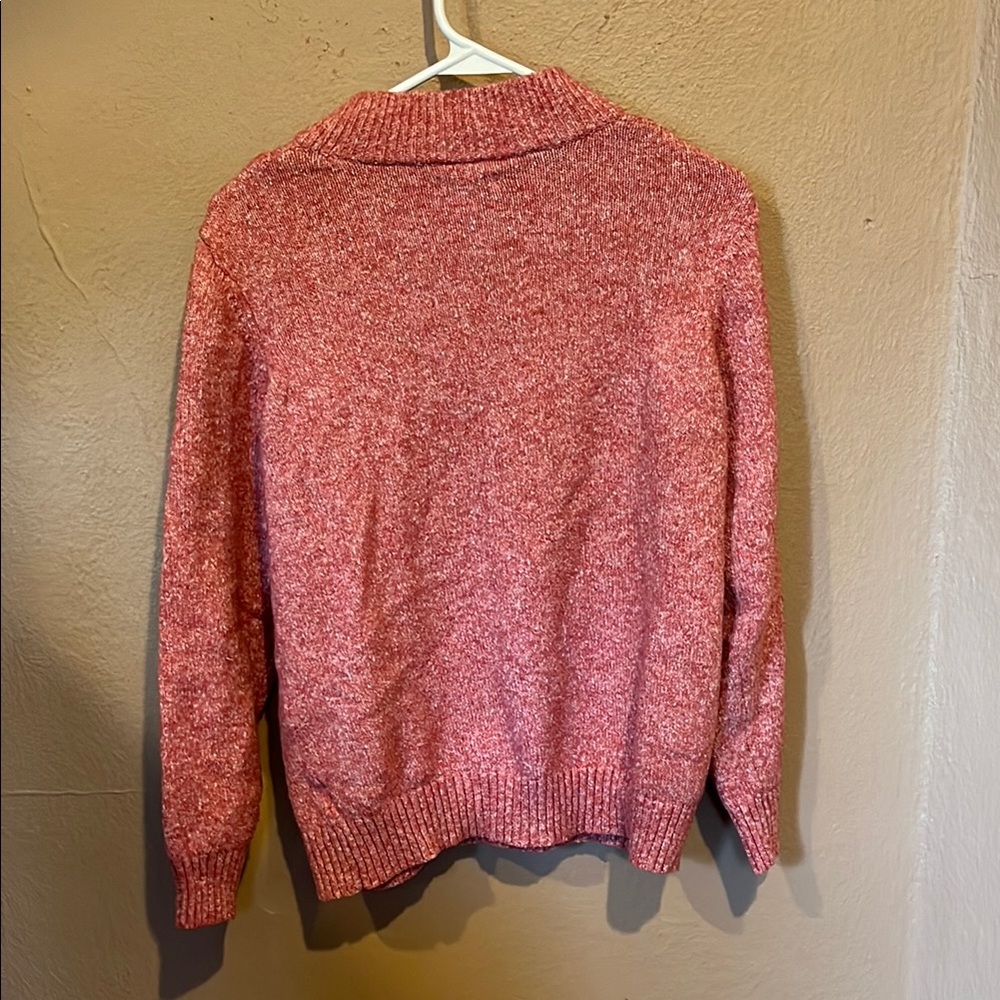 Croft & Barrow Coral Knit Pullover - Picture 3 of 4